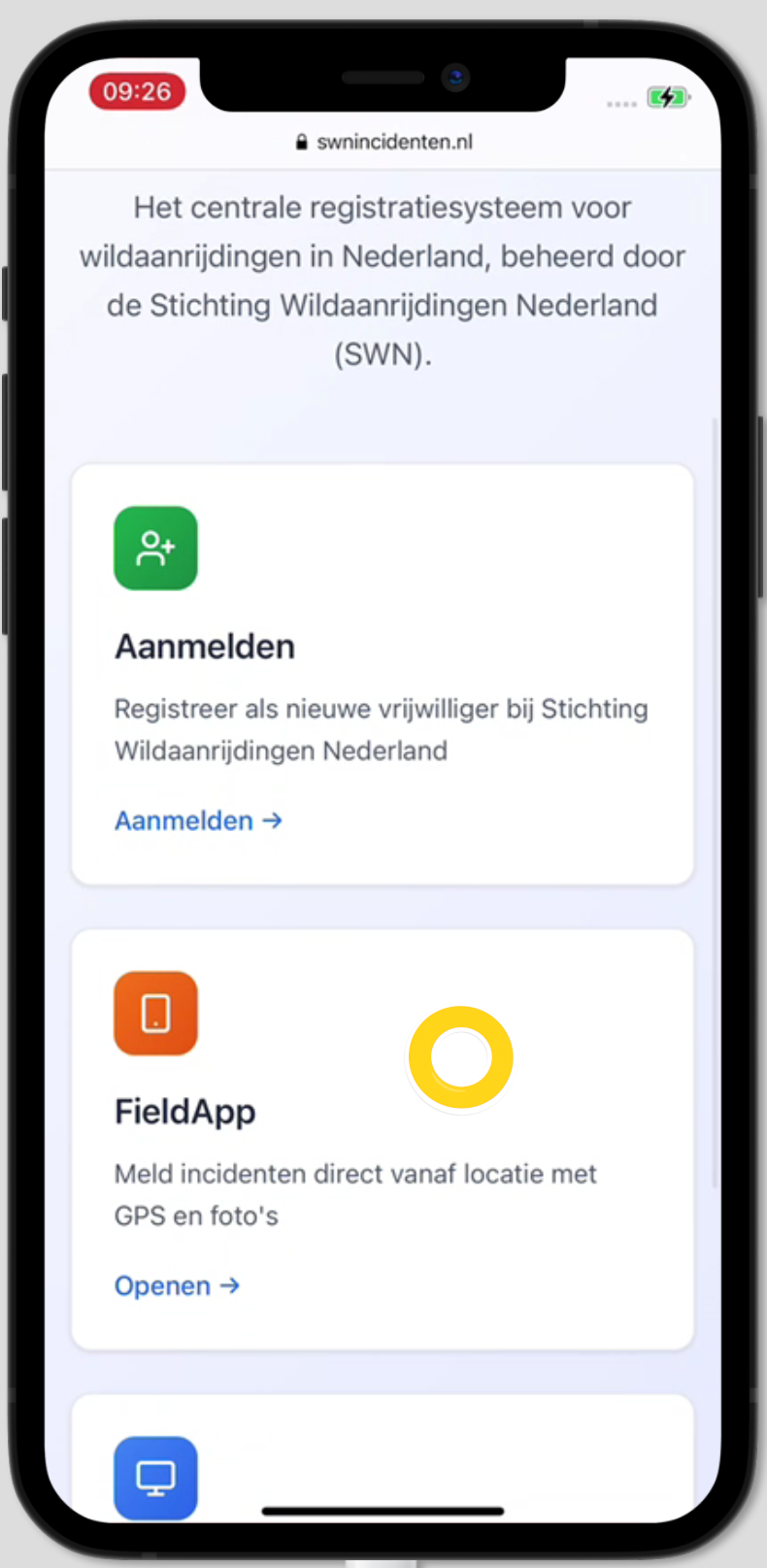 Stap 1: Open de website