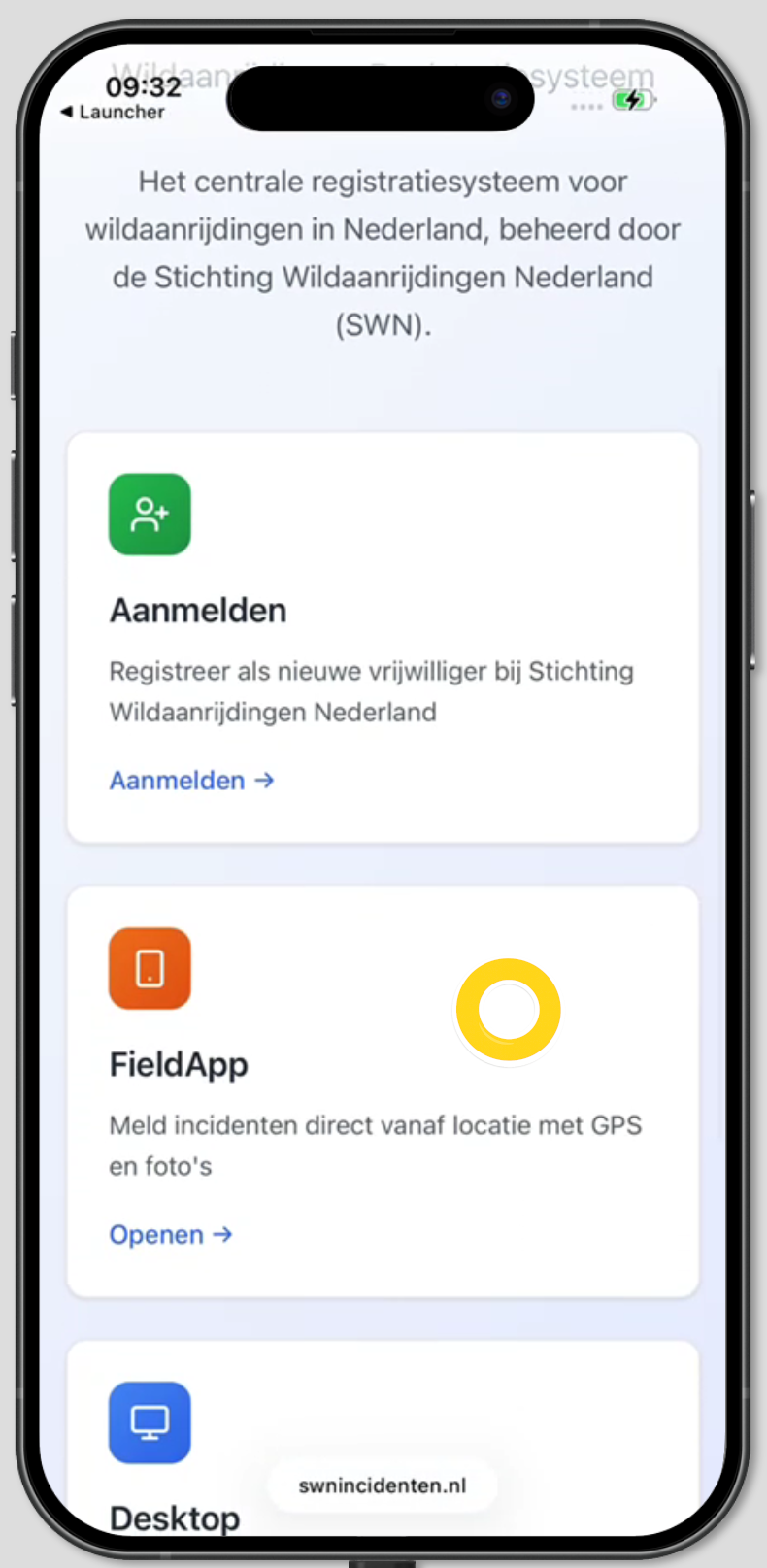 Stap 1: Open de website